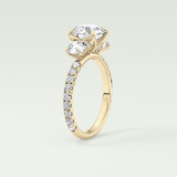 1.5 CT Round Cut Three Stone Lab-Grown Diamond Engagement Ring 5