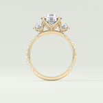 1.5 CT Round Cut Three Stone Lab-Grown Diamond Engagement Ring 6