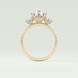 1.5 CT Round Cut Three Stone Lab-Grown Diamond Engagement Ring 6
