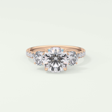 1.5 CT Round Cut Three Stone Lab-Grown Diamond Engagement Ring 7