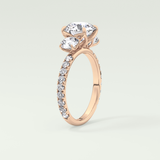 1.5 CT Round Cut Three Stone Lab-Grown Diamond Engagement Ring 11
