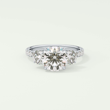 1.5 CT Round Cut Three Stone Lab-Grown Diamond Engagement Ring 13