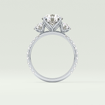 1.5 CT Round Cut Three Stone Lab-Grown Diamond Engagement Ring 18