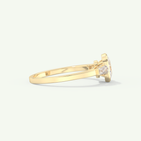 2.0 CT Oval Cut Three Stone Half Bezel Lab-Grown Diamond Engagement Ring