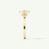 2.0 CT Oval Cut Three Stone Half Bezel Lab-Grown Diamond Engagement Ring