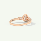 2.0 CT Oval Cut Three Stone Half Bezel Lab-Grown Diamond Engagement Ring