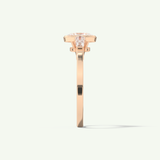 2.0 CT Oval Cut Three Stone Half Bezel Lab-Grown Diamond Engagement Ring