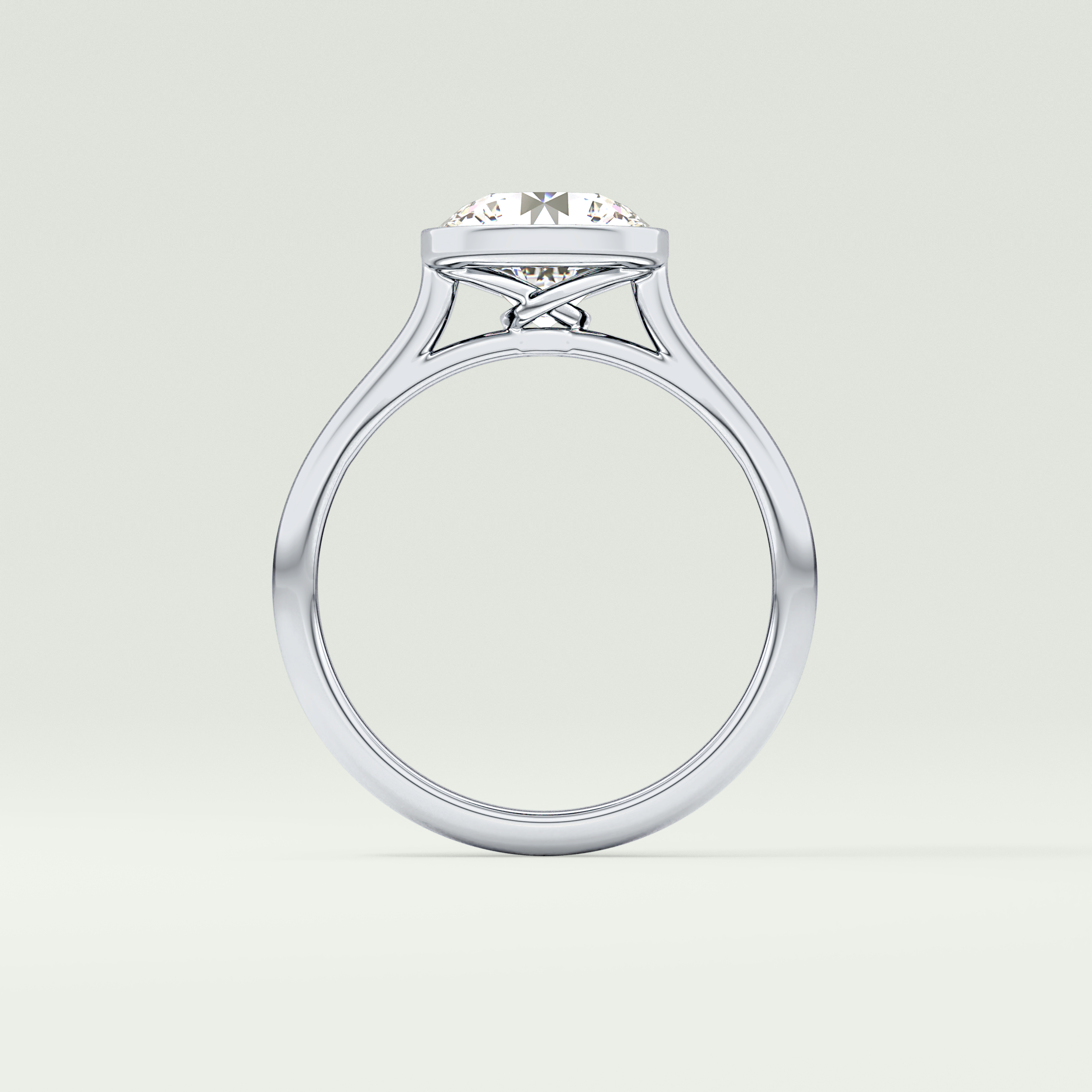 2.0 CT Round Cut Lab-Grown Diamond Engagement Ring 18