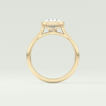 2.0 CT Oval Cut Bezel Solitaire Lab-Grown Diamond Engagement Ring 6
