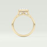 2.0 CT Oval Cut Bezel Solitaire Lab-Grown Diamond Engagement Ring 6
