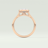 2.0 CT Oval Cut Bezel Solitaire Lab-Grown Diamond Engagement Ring 12
