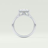 2.0 CT Oval Cut Bezel Moissanite Engagement Ring