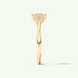 2.0 CT Asscher Cut Three Stone Lab-Grown Diamond Engagement Ring