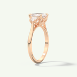 2.0 CT Asscher Cut Three Stone Lab-Grown Diamond Engagement Ring