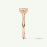2.0 CT Asscher Cut Three Stone Lab-Grown Diamond Engagement Ring