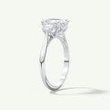 2.0 CT Asscher Cut Three Stone Lab-Grown Diamond Engagement Ring