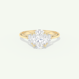 2.0 CT Oval Cut Three Stone Lab-Grown Diamond Engagement Ring