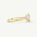 2.0 CT Oval Cut Three Stone Moissanite Engagement Ring