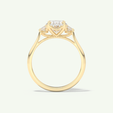 2.0 CT Oval Cut Three Stone Lab-Grown Diamond Engagement Ring