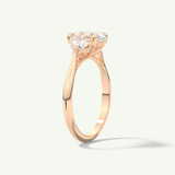 2.0 CT Oval Cut Three Stone Lab-Grown Diamond Engagement Ring
