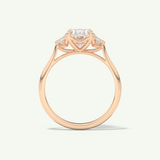 2.0 CT Oval Cut Three Stone Lab-Grown Diamond Engagement Ring