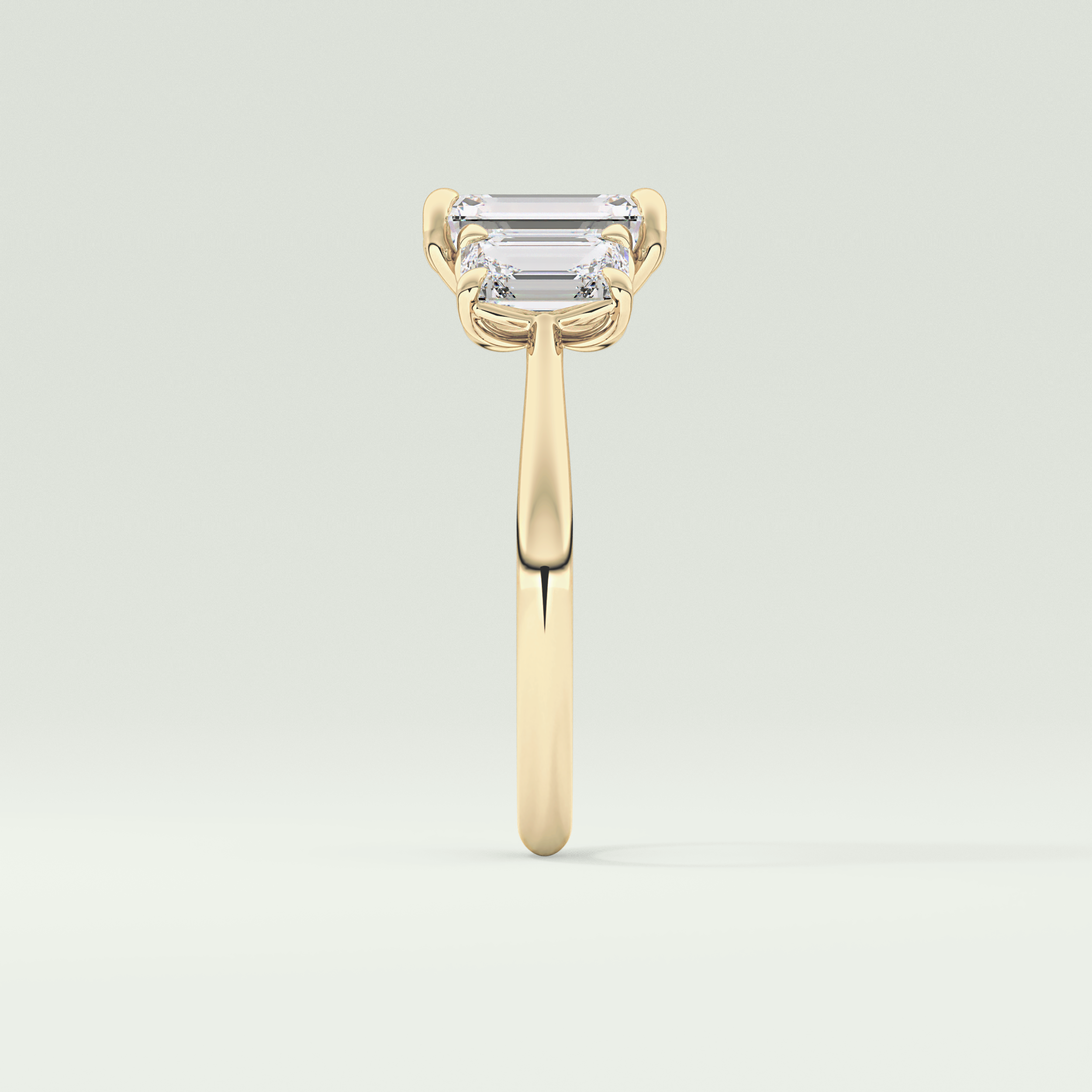 2.0 CT Emerald Cut Three Stone Lab-Grown Diamond Engagement Ring 4