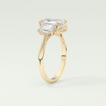 2.0 CT Emerald Cut Three Stone Lab-Grown Diamond Engagement Ring 5