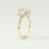 2.0 CT Emerald Cut Three Stone Lab-Grown Diamond Engagement Ring 5