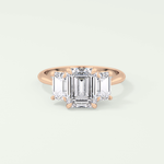 2.0 CT Emerald Cut Three Stone Lab-Grown Diamond Engagement Ring 7