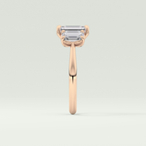 2.0 CT Emerald Cut Three Stone Lab-Grown Diamond Engagement Ring 10