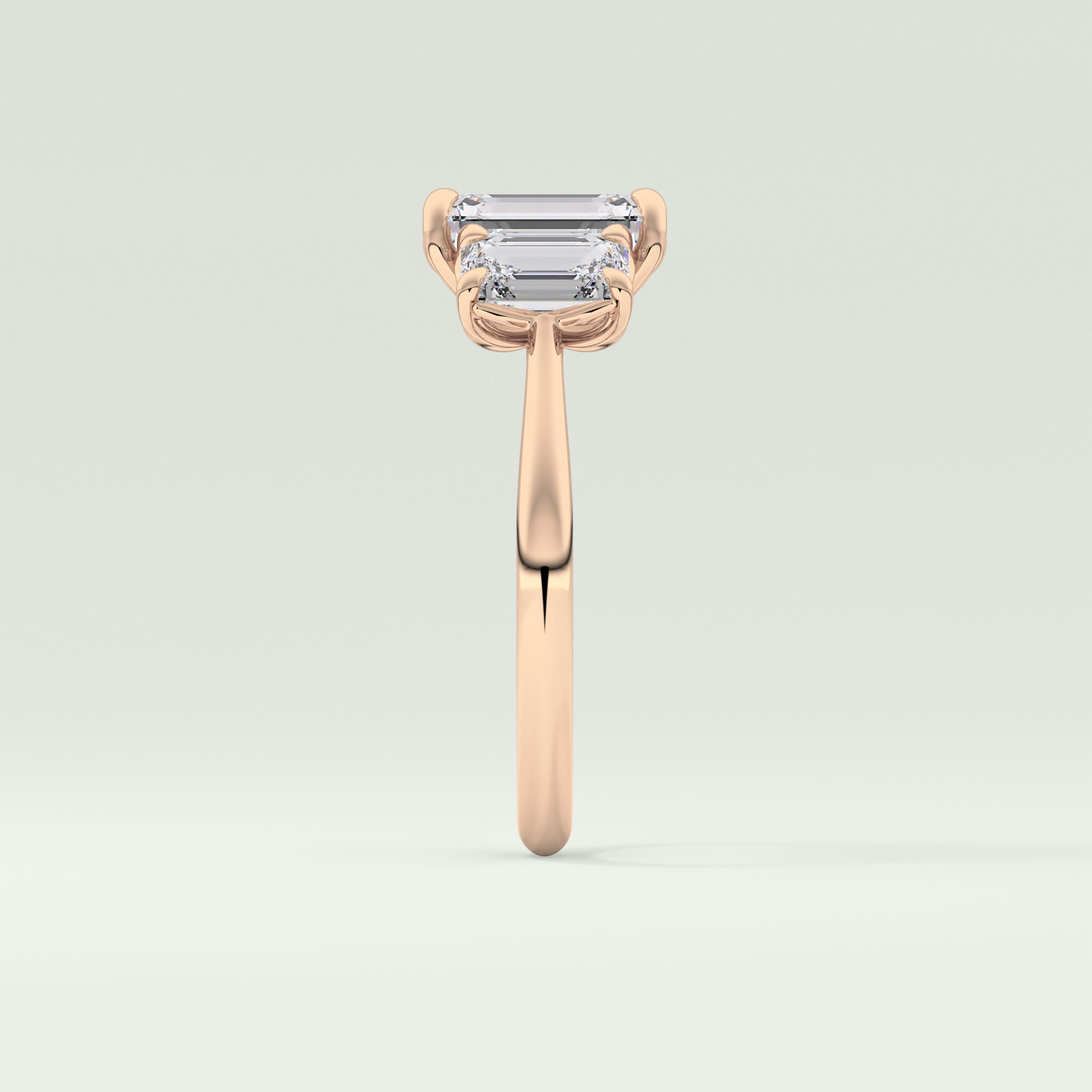2.0 CT Emerald Cut Three Stone Lab-Grown Diamond Engagement Ring 10