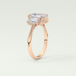 2.0 CT Emerald Cut Three Stone Lab-Grown Diamond Engagement Ring 11