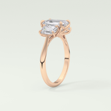 2.0 CT Emerald Cut Three Stone Lab-Grown Diamond Engagement Ring 11