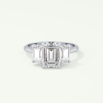 2.0 CT Emerald Cut Three Stone Lab-Grown Diamond Engagement Ring 13