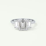 2.0 CT Emerald Cut Three Stone Lab-Grown Diamond Engagement Ring 13