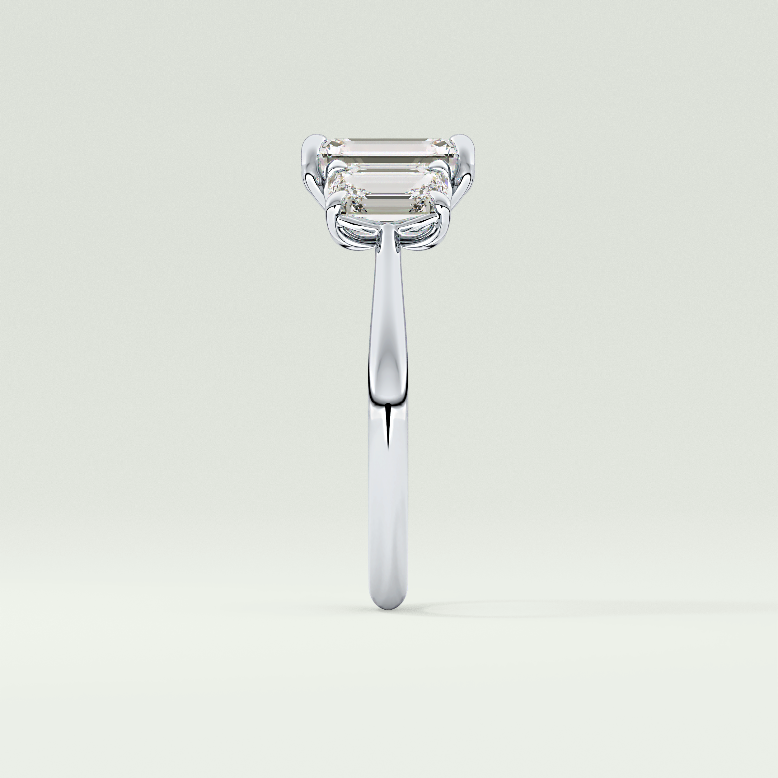 2.0 CT Emerald Cut Three Stone Lab-Grown Diamond Engagement Ring 16