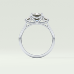 2.0 CT Emerald Cut Three Stone Lab-Grown Diamond Engagement Ring 18