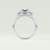2.0 CT Emerald Cut Three Stone Lab-Grown Diamond Engagement Ring 18
