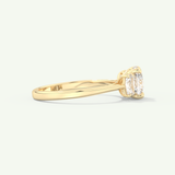 2.0 CT Cushion Cut Three Stone Lab-Grown Diamond Engagement Ring
