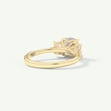 2.0 CT Cushion Cut Three Stone Lab-Grown Diamond Engagement Ring
