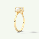 2.0 CT Cushion Cut Three Stone Lab-Grown Diamond Engagement Ring