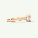 2.0 CT Cushion Cut Three Stone Moissanite Engagement Ring