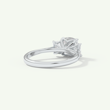 2.0 CT Cushion Cut Three Stone Lab-Grown Diamond Engagement Ring