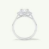 2.0 CT Cushion Cut Three Stone Lab-Grown Diamond Engagement Ring