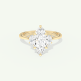 2.0 CT Marquise Cut Three Stone Lab-Grown Diamond Engagement Ring