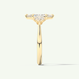2.0 CT Marquise Cut Three Stone Lab-Grown Diamond Engagement Ring