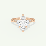 2.0 CT Marquise Cut Three Stone Lab-Grown Diamond Engagement Ring