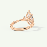 2.0 CT Marquise Cut Three Stone Lab-Grown Diamond Engagement Ring