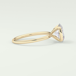 2.0 CT Oval Cut Half Bezel Solitaire Lab-Grown Diamond Engagement Ring 3