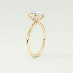 2.0 CT Oval Cut Half Bezel Solitaire Lab-Grown Diamond Engagement Ring 5